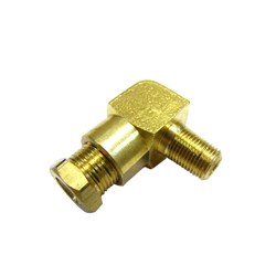 BRASS INTERNAL COMPRESSION FITTING x 90 Elbow - Imperial tube x BSPT male thread
