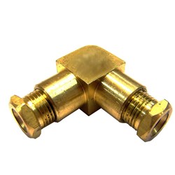 BRASS INTERNAL COMPRESSION FITTING x 90 Union Elbow - Imperial tube