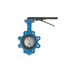 CAST IRON BUTTERFLY VALVE - LUGGED ANSI 150 x Lever Operated, Buna Seals