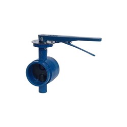 CAST IRON BUTTERFLY VALVE - WAFER x Lever Operated, Roll Groove, Buna seals