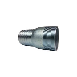 STEEL COMBINATION NIPPLE with serrated hosetail and NPT male thread for using with flanges and pump ports for transferring liquids and dry materials