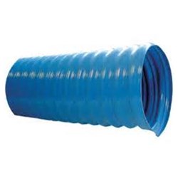 PVC Air & Fumes Ducting - BLUE x corrugated bore and steel wire helix