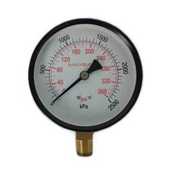 DRY COMPOUND GAUGE - 100 mm Bottom Entry x BSP 3/8 Calibrated: Kpa & PSI