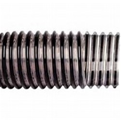 PVC AIR SEEDER - CLEAR/BLACK, clear wall, rigid black helix, corrugated cover