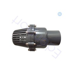 The BAT brand PVC Foot Valve has a BSP End Connection. It is made up of PVC (Poly Vinyl Chloride) material and can be used for transferring water. The Seal material is EPDM (ethylene propylene diene monomer rubber). 