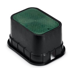 RAINBIRD-Standard Rectangular PVB Valve Box with Green Lid