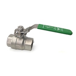 STAINLESS STEEL 304 BALL VALVE - WATERMARK x 2 piece, Lockable handle, BSP Female