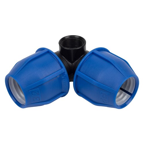 PP ELBOW WITH OUTLET 25 x 1/2